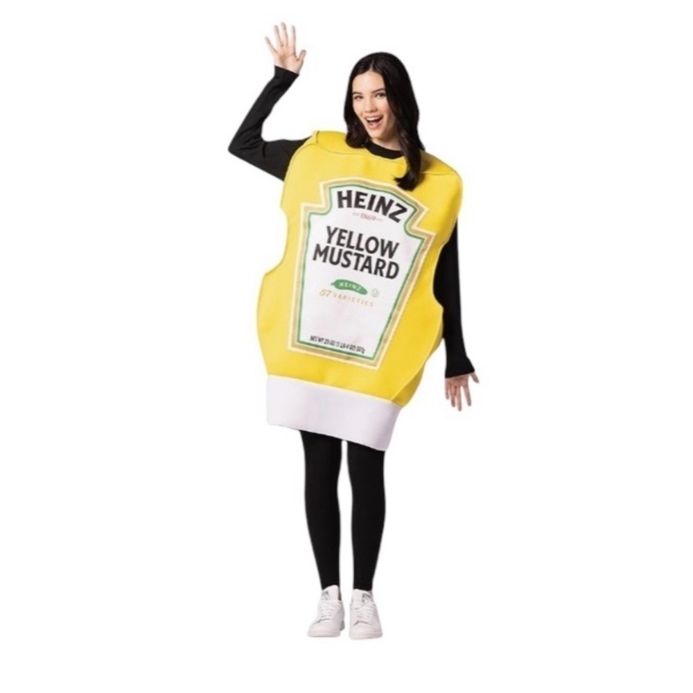 Heinz Mustard Costume NEW Yellow Food Halloween Unisex